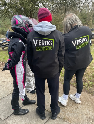 Scarlet and the Vertice Racing team.